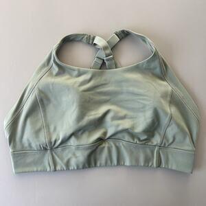 MTA Sport Womens Size 2X Sports Bra Pullover Padded Adjustable Green